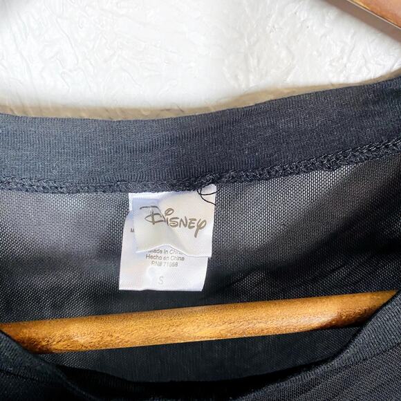 Disney Minnie Mouse Mesh Trim T-Shirt Dress Leggings Top Black - S - Picture 3 of 4